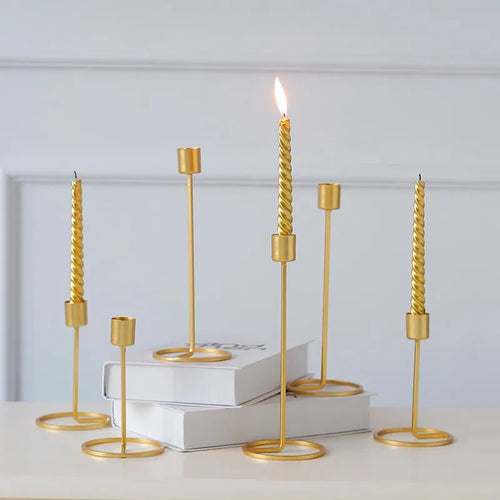 bougeoir en métal créatif pour décoration romantique de mariage