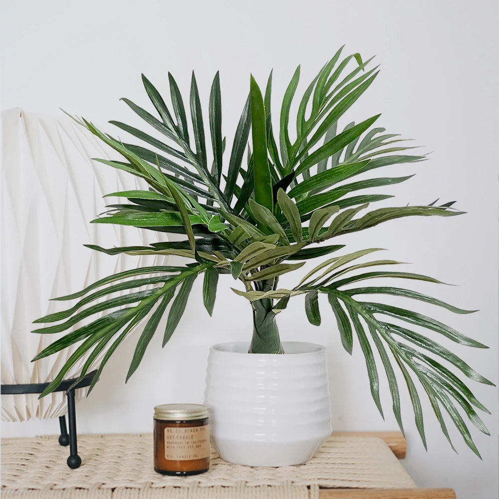 palmier tropical artificiel en pot pour décoration intérieure et extérieure - vue 4 sur 9