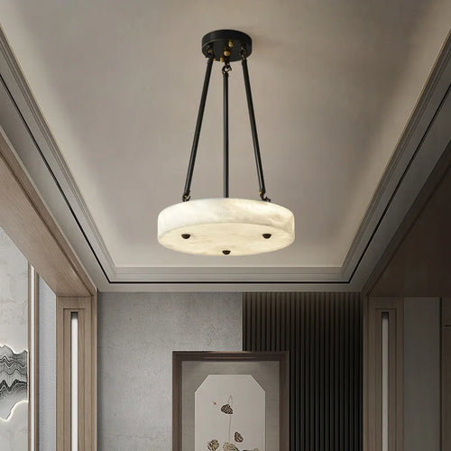 lustre en marbre et cuivre design moderne minimaliste rétro led