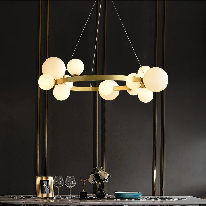 lampe suspendue en forme d'anneau avec fil réglable - vue 5 sur 17
