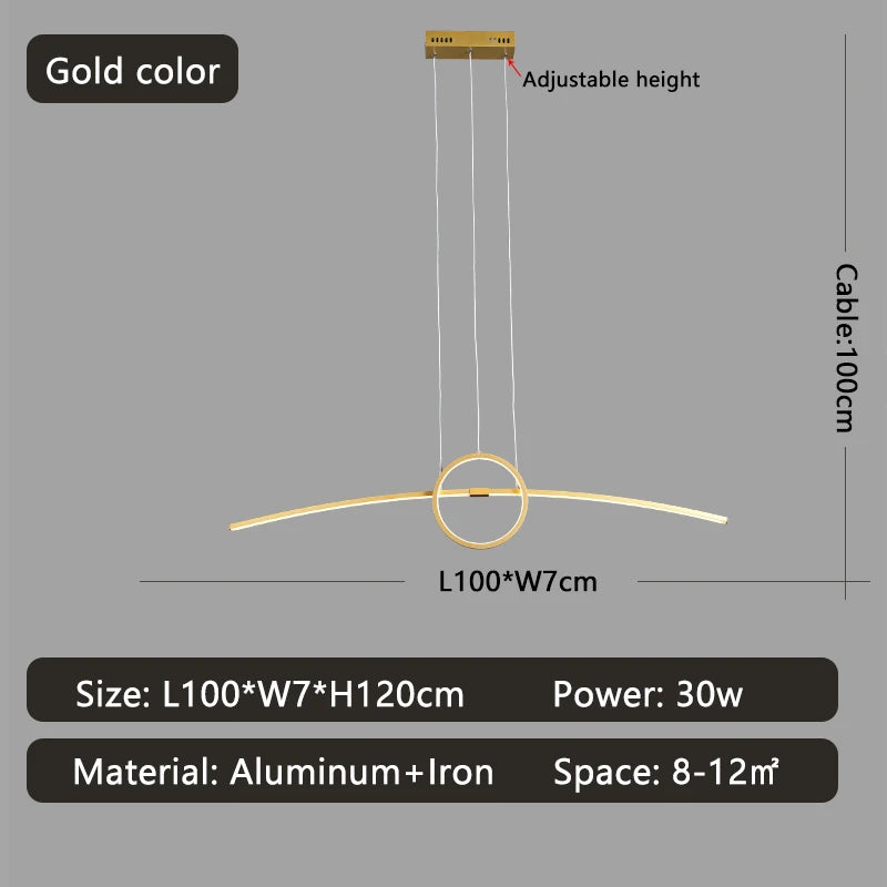 Moderne LED-Pendelleuchte für elegantes Wohnambiente