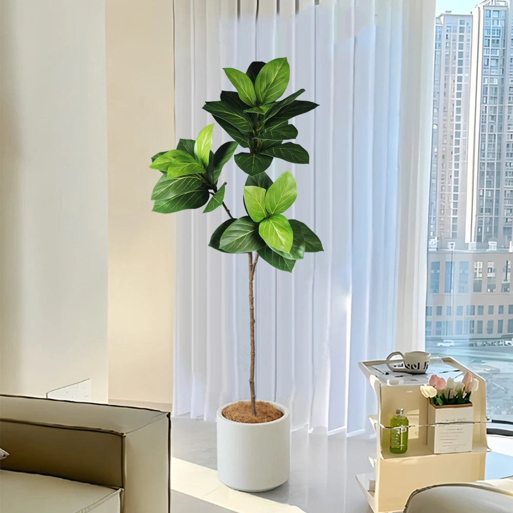 arbre artificiel ficus en plastique pour décoration tropicale - vue 3 sur 9