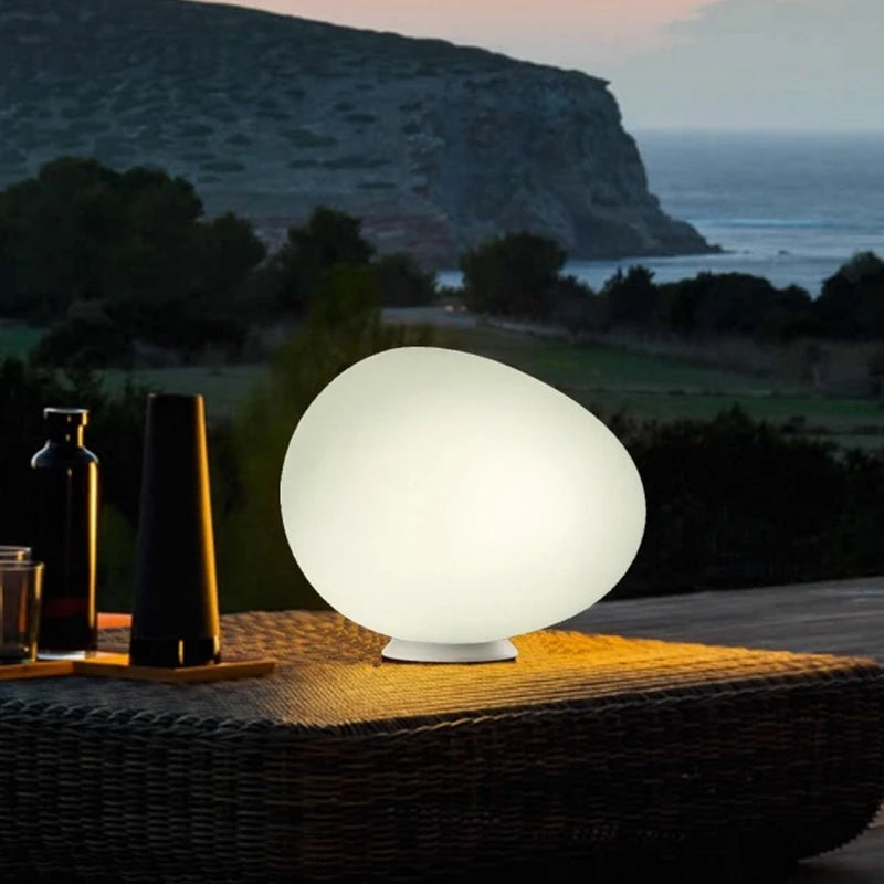 lampe de table en verre moderne créateur italien pour décoration maison - vue 2 sur 6