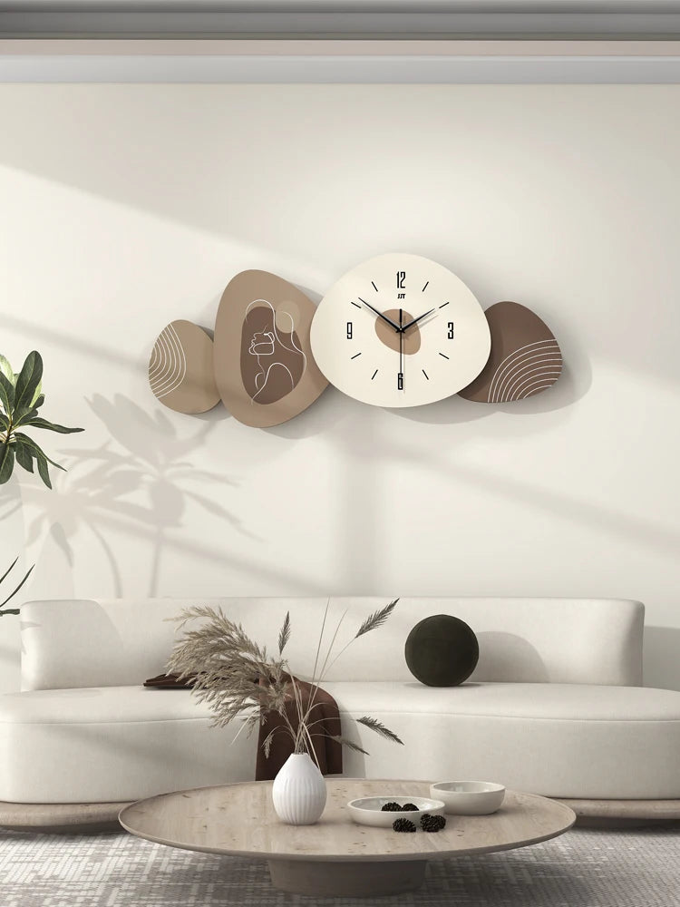 Modern Minimalist Wall Decor, Sofa Background Hanging Watch, Large Creative Wall Clock, 3D Wall Pendant, Home Decoration, 80cm - vue 5 sur 6