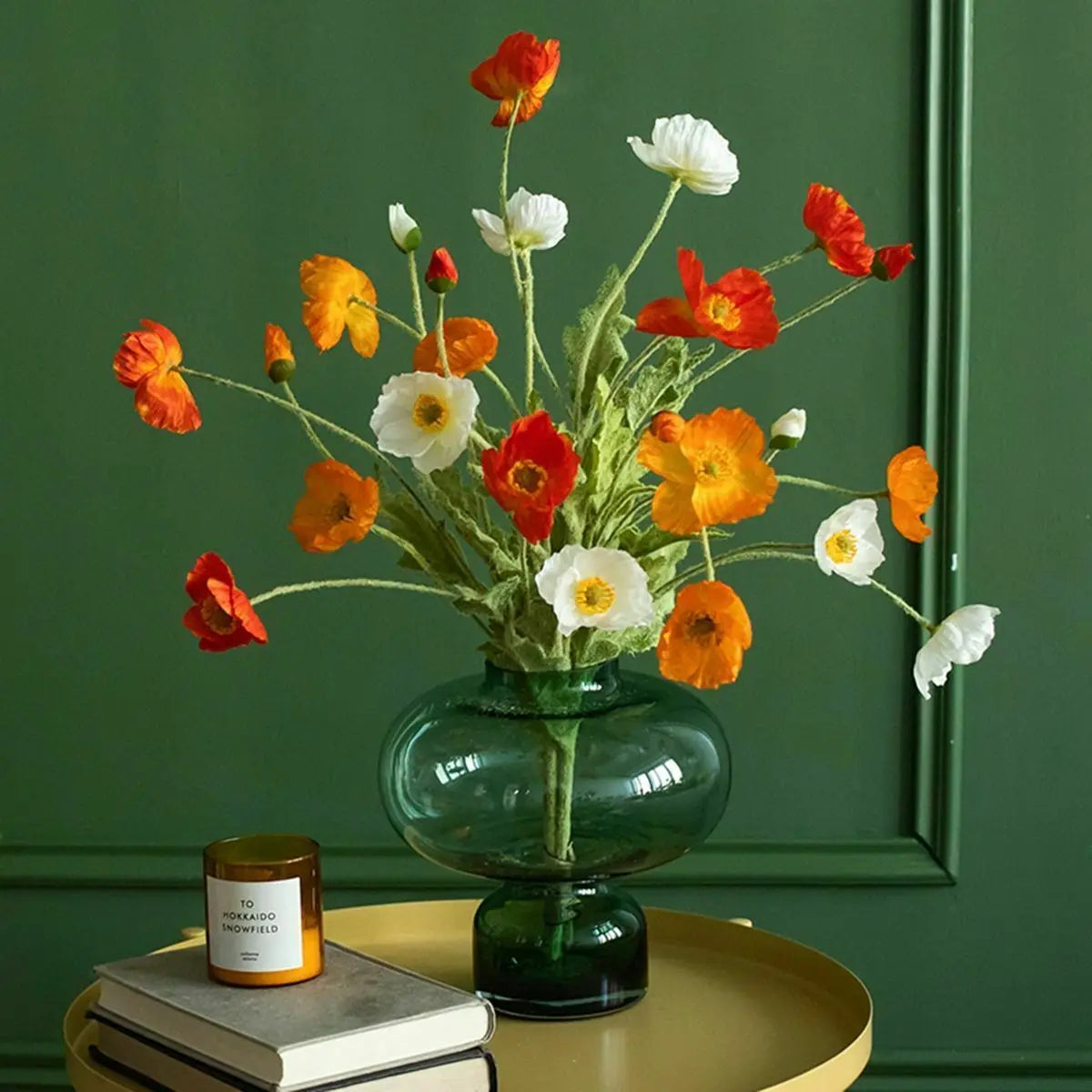 bouquet de fleurs artificielles pavot pour décoration maison jardin fête - vue 5 sur 26