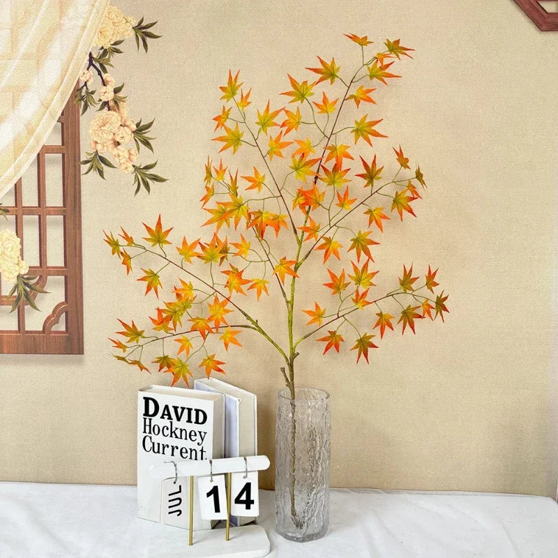 plantes artificielles feuilles d'érable décoratives pour intérieur automnal - vue 3 sur 8