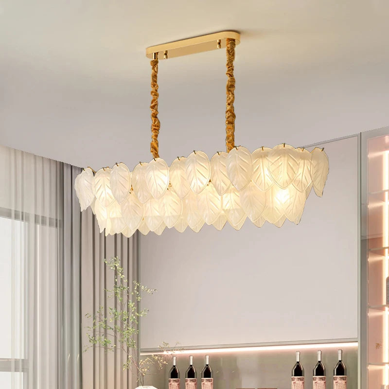 lustre en cristal doré pour décoration intérieure moderne - vue 6 sur 9