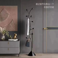 Floor Clothes Rack for Bedroom - Italian Style, Space Utilization Artifact, High-End Luxury Indoor Clothes Drying Rack
