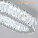 plafonnier ovale en cristal led pour décoration de cuisine