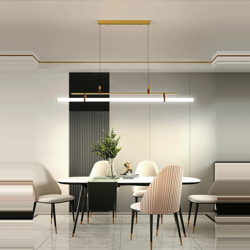 lustre minimaliste à led tendance pour éclairage moderne - vue 2 sur 10
