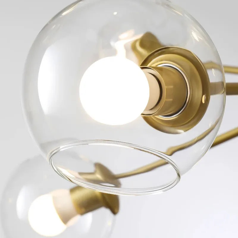 lustre rétro en verre pour décoration intérieure moderne - vue 6 sur 5