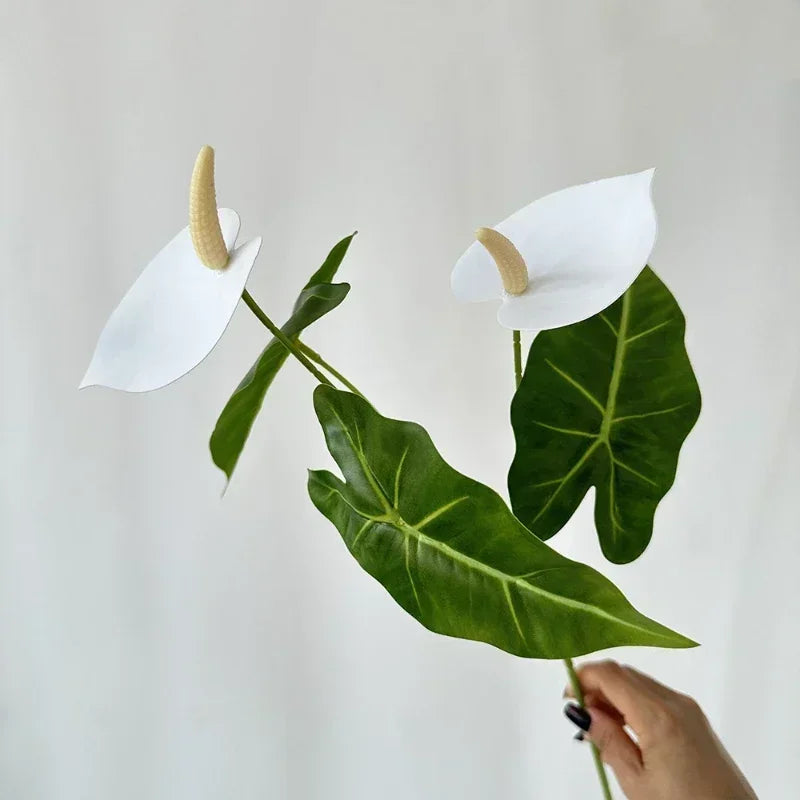 fleurs artificielles anthurium pour décoration de fête et vacances - vue 14 sur 16