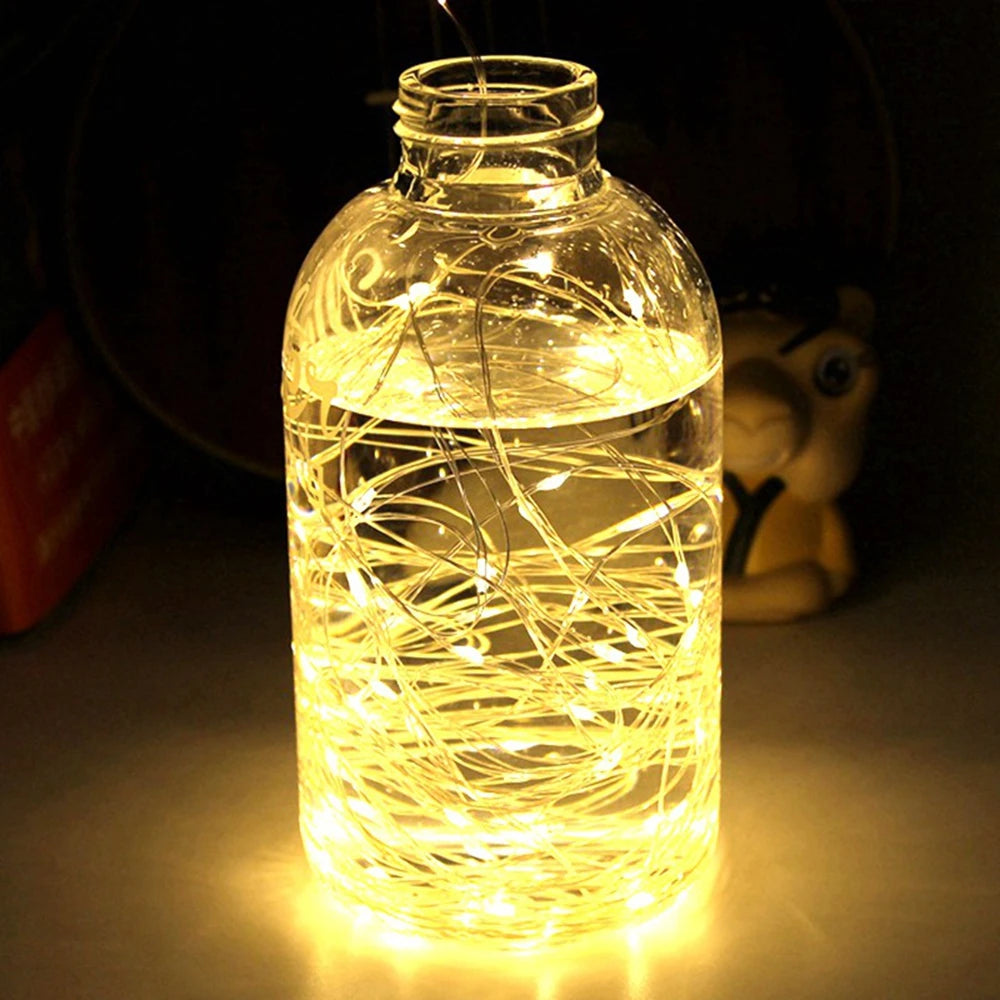 lot de 10 guirlandes lumineuses en liège pour décoration et bricolage - vue 5 sur 9