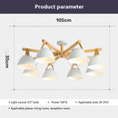 LED-Kronleuchter aus nordischem Holz