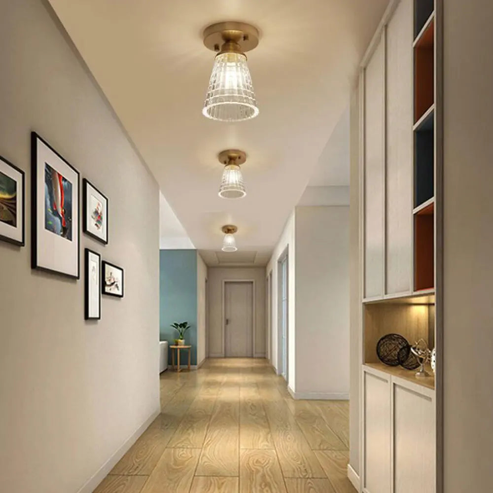 Nordische LED-Deckenleuchte Vintage aus Glas für modernes Interieur - vue 5 sur 18