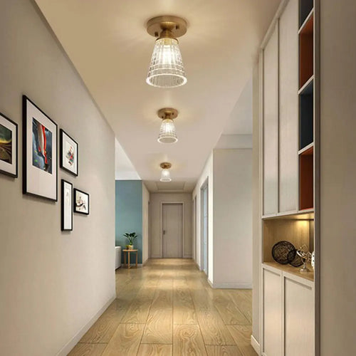 Nordische LED-Deckenleuchte Vintage aus Glas für modernes Interieur - vue 6 sur 18