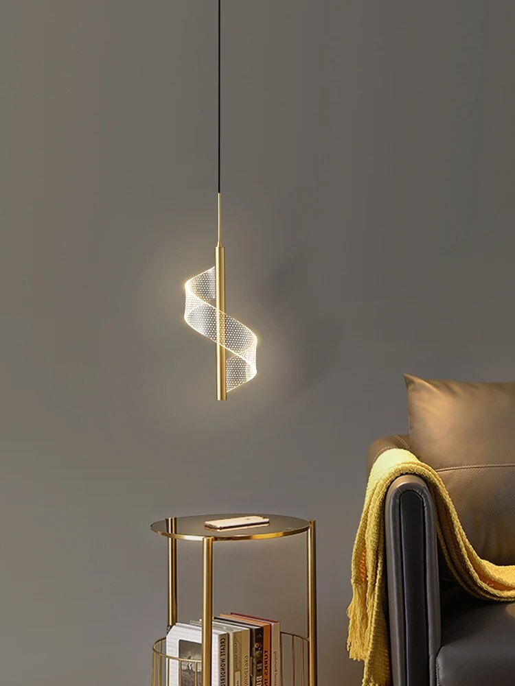 suspension cuivre minimaliste moderne luxe - vue 5 sur 10
