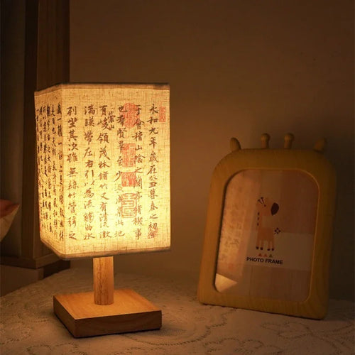 lampe de bureau à led style chinois avec prise usb et intensité variable - vue 5 sur 9