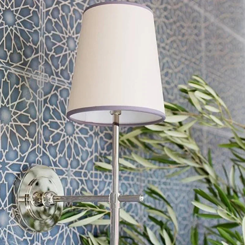 applique murale nordique moderne en tissu de cuivre pour villa - vue 3 sur 7