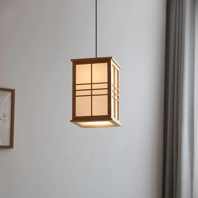 lustre en bois décoratif pour restaurant bar hôtel et yoga