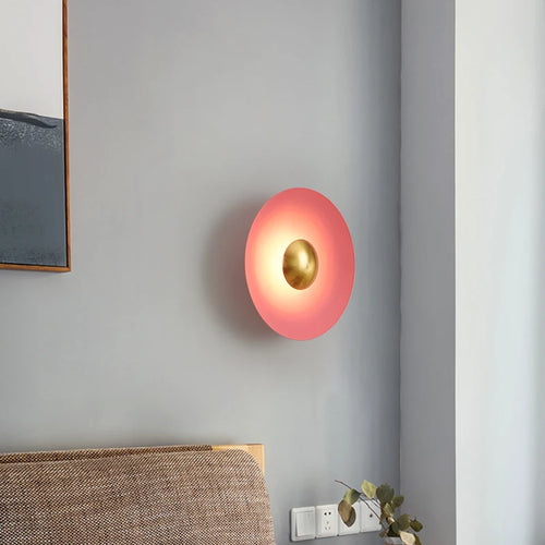 Moderne runde LED-Wandleuchte für luxuriöse Inneneinrichtung - vue 2 sur 11