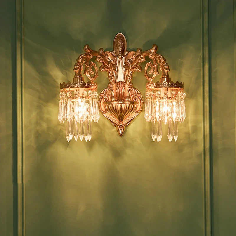 Applique murale classique luminaire décoratif en cristal pour intérieur