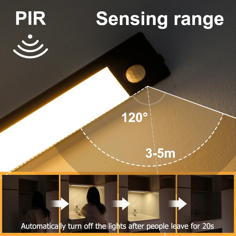 détecteur de mouvement led rechargeable pour armoires cuisine - vue 4 sur 7