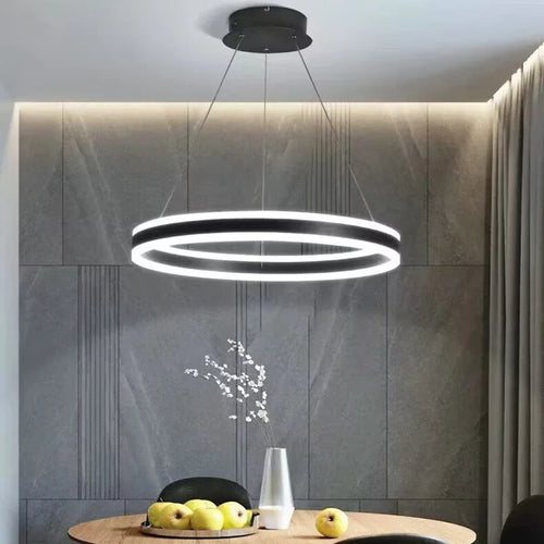 lustre circulaire à led design avec intensité variable pour intérieur - vue 3 sur 10