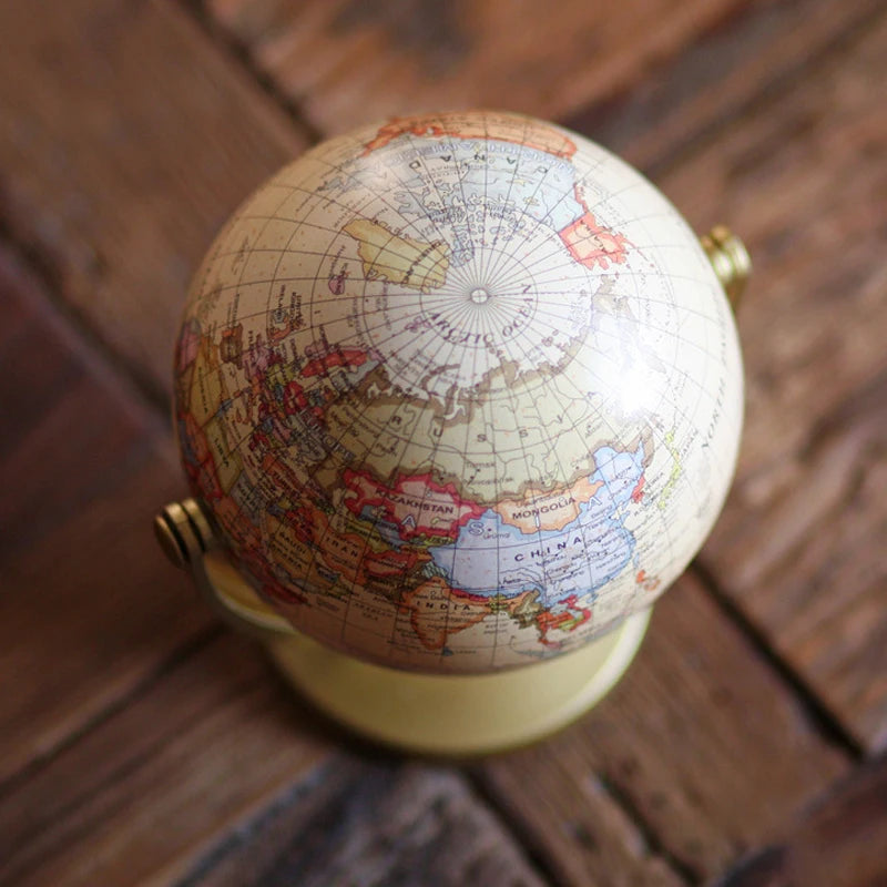 globe terrestre rétro créatif pour enfants décoration géographie apprentissage - vue 4 sur 6