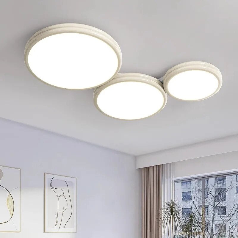 Luxueux plafonnier LED Macaron soin de la vue maison - vue 3 sur 24