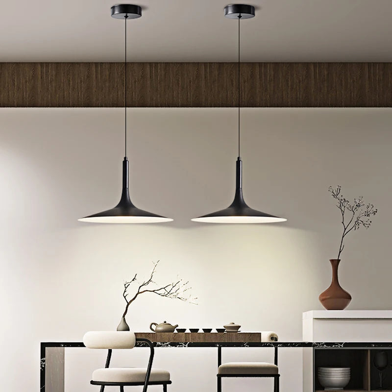 lustre moderne en forme de corne lumineuse led pour décoration intérieure - vue 4 sur 6