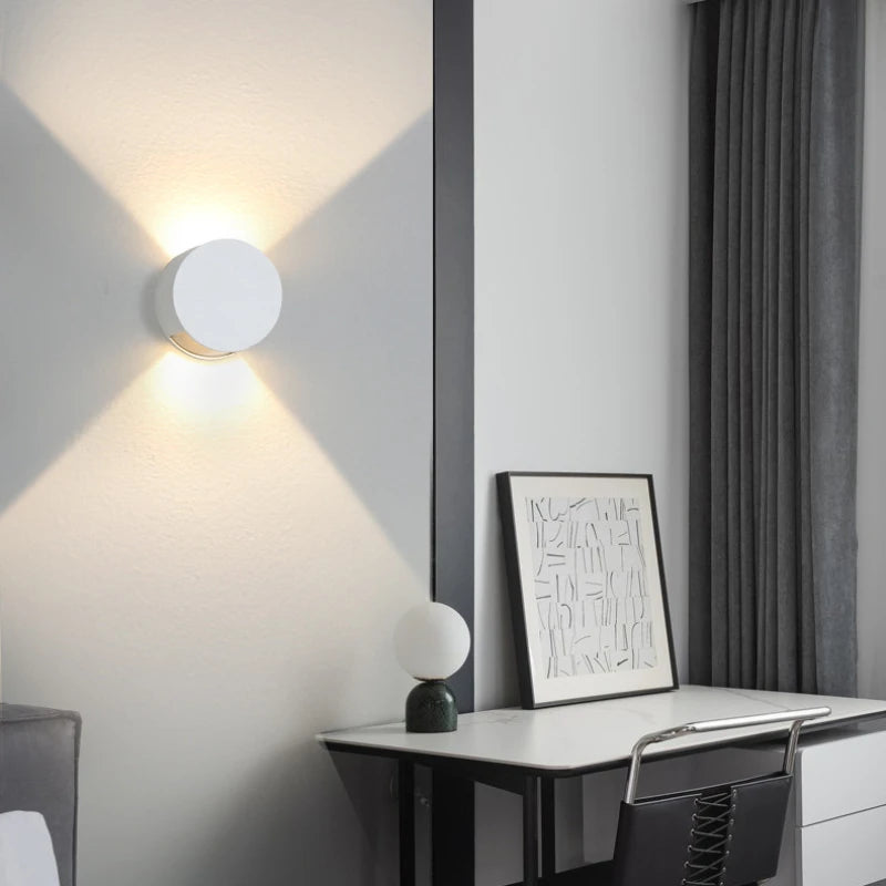 applique murale moderne led boule ronde décoration nordique - vue 4 sur 10