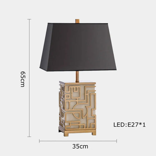 lampe de table rétro en tissu pour décoration intérieure