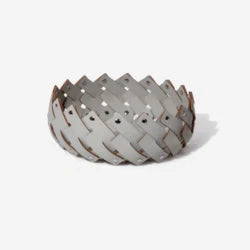 paniers de rangement en cuir tressé faits main de luxe