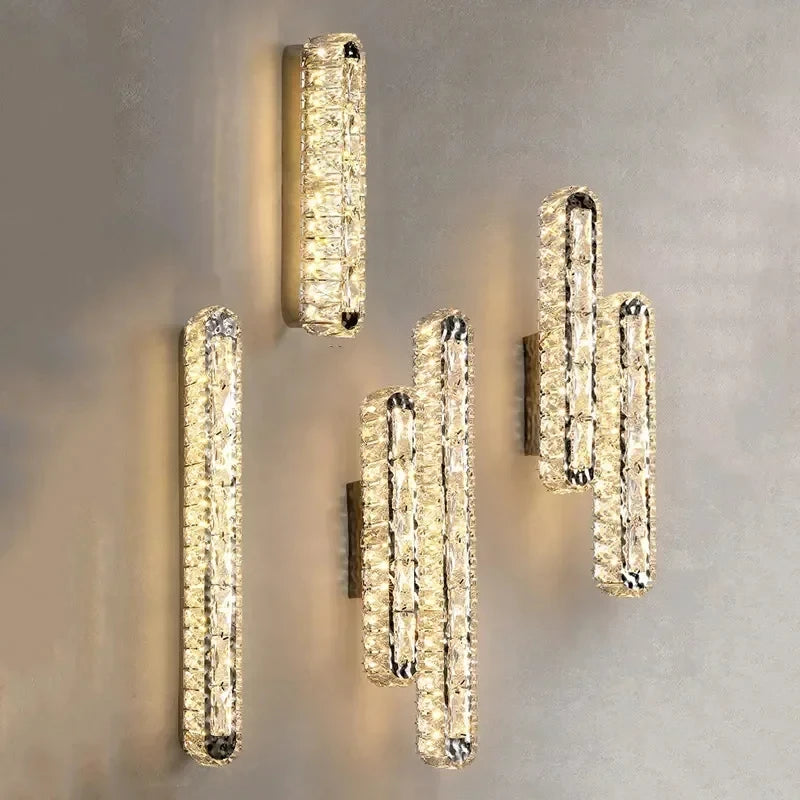 applique murale led ovale en cristal pour décoration intérieure - vue 2 sur 14