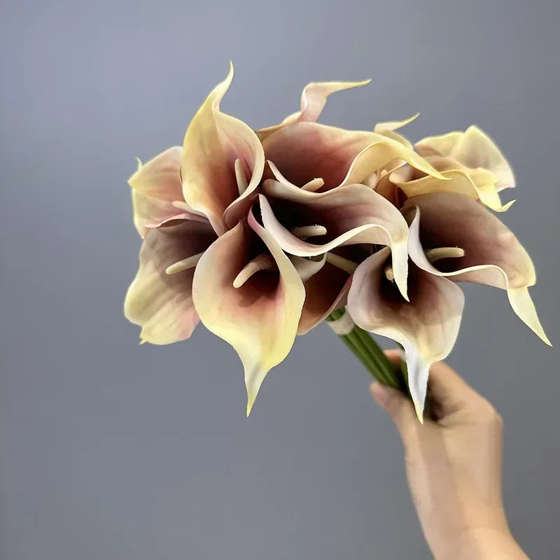 lot de 2 bouquets de lys calla artificiels pour décoration de mariage - vue 5 sur 11