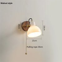 Wandleuchte aus Glas und Messing mit verstellbarem Schalter
