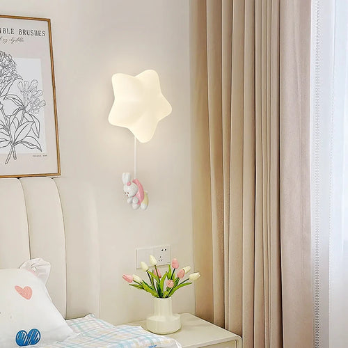 Romantische Wandleuchte Stern mit Tiermotiven für Kinder - vue 4 sur 13