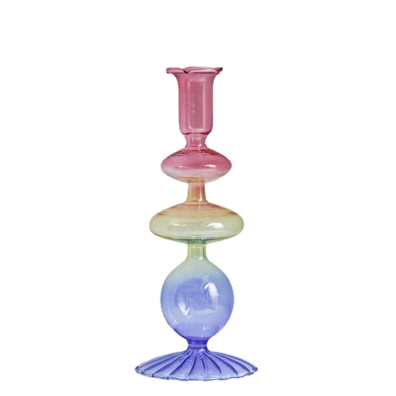 bougeoir en verre pour décorations de fête et mariage - vue 15 sur 16
