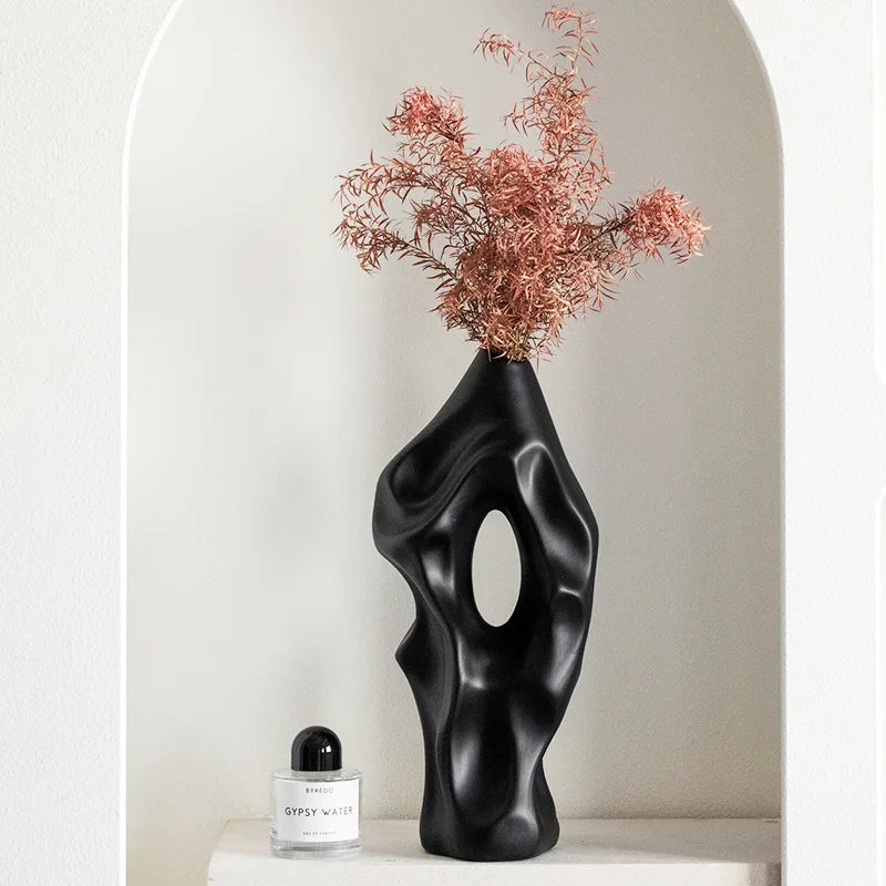 vase moderne en céramique pour décoration et arrangements floraux - vue 4 sur 7