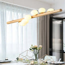 lustre japonais en bois massif design créatif éclairage tendance