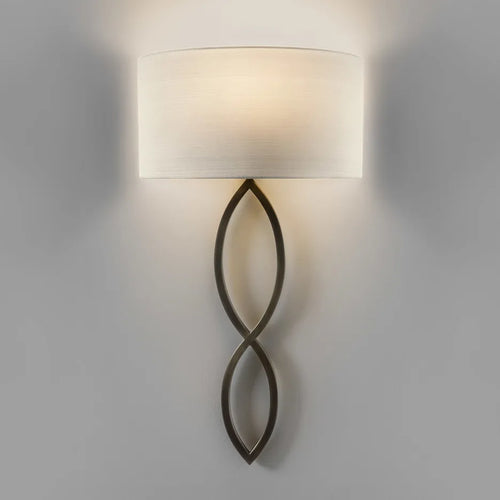 Wandleuchte Caserta Kreis Design aus Stoff für stilvolle Innendekoration - vue 7 sur 15