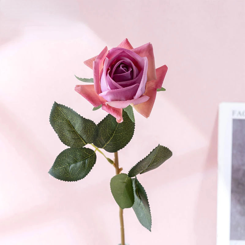 fleurs artificielles réalistes roses pour décoration intérieure