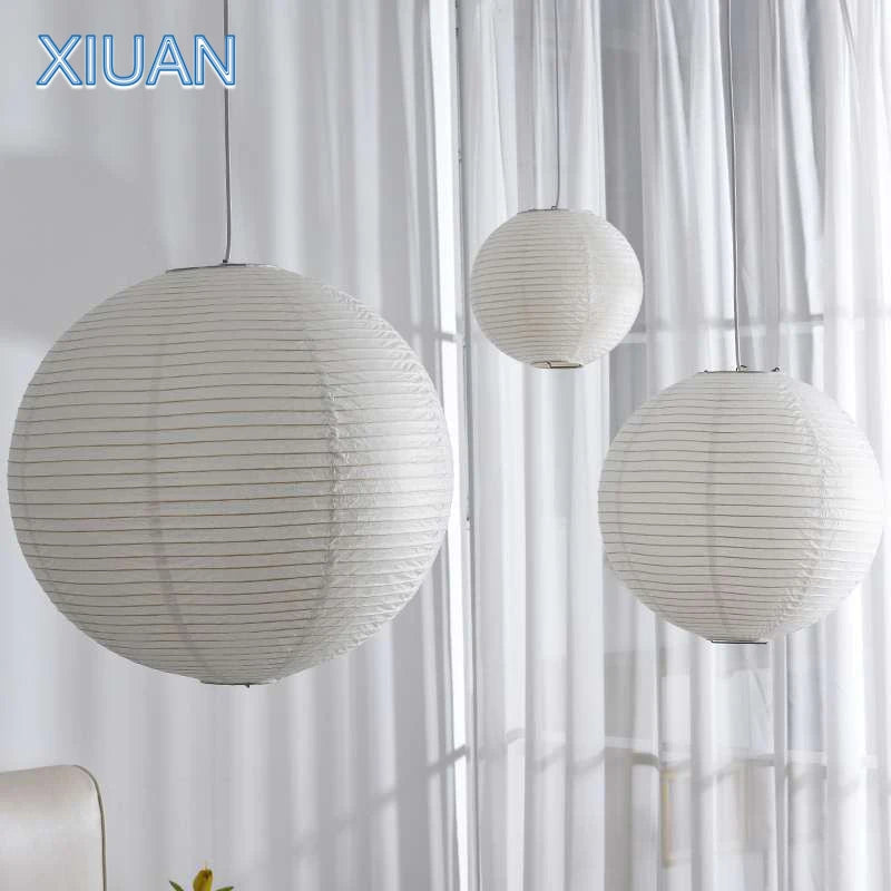 lustre vintage en papier led pour éclairage intérieur - vue 7 sur 11