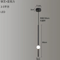 lustre à barre longue suspension avec éclairage led