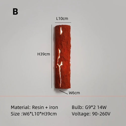LED-Wandleuchte Design Baumstumpf nordischer Stil modern - vue 11 sur 10