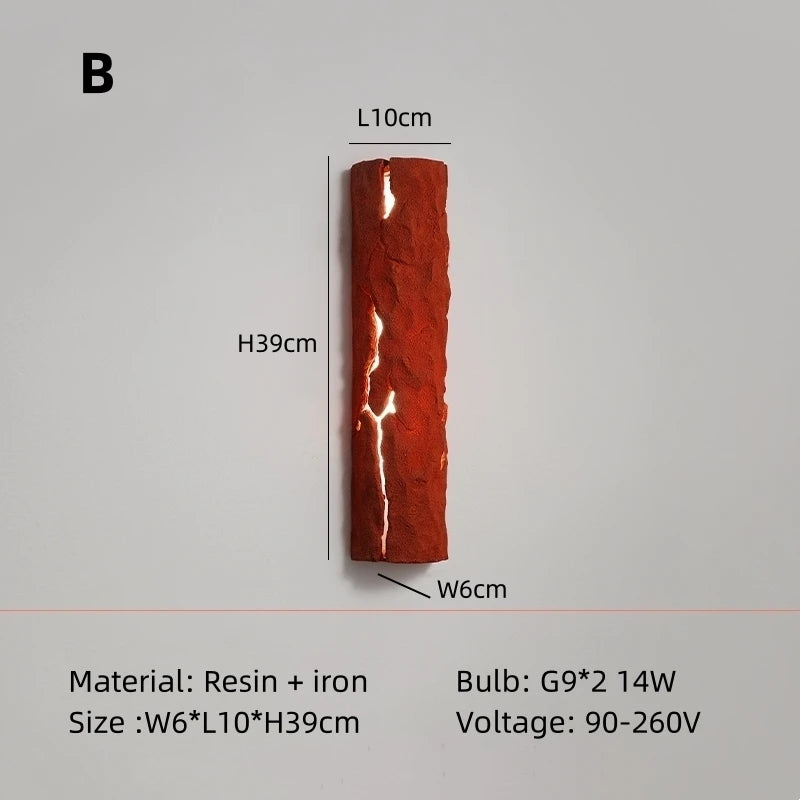 LED-Wandleuchte Design Baumstumpf nordischer Stil modern - vue 10 sur 10