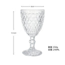 Verre a vin relief epais style retro europeen