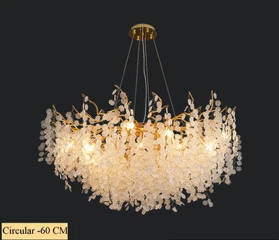 Kronleuchter Vintage aus Rissglas mit LED für stilvolle Wohnräume