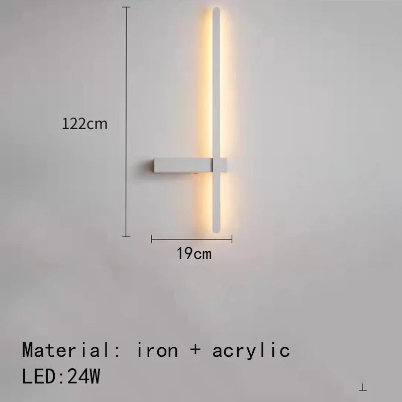 LED-Wandleuchte minimalistisch mit künstlerischem Design